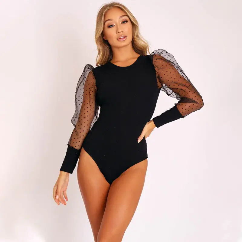 Mesh Long Sleeve Bodysuit