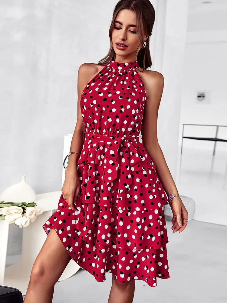 Polka-dot Ruffle Dress