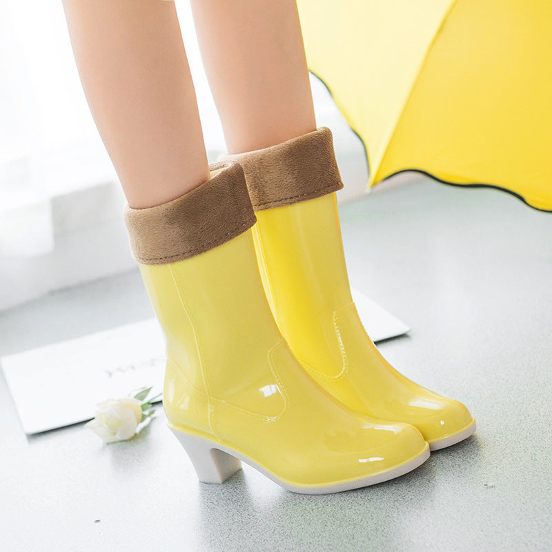 Low-heeled Rain Boots