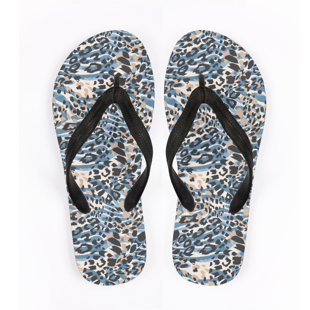 Animal Print Flip-Flop Sandals