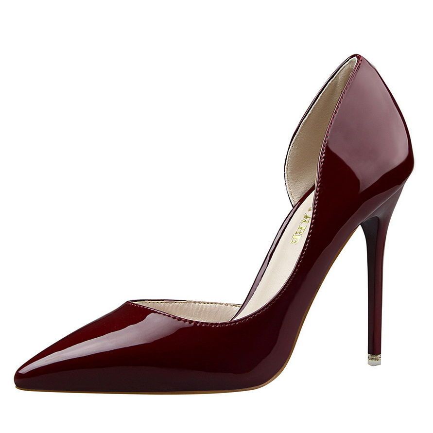 Patent Leather High Heeled Shoes