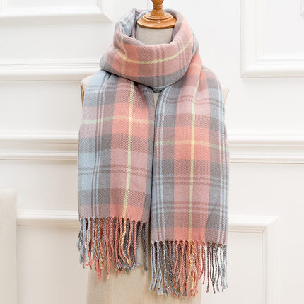 Cashmere-like Thermal Plaid Scarf