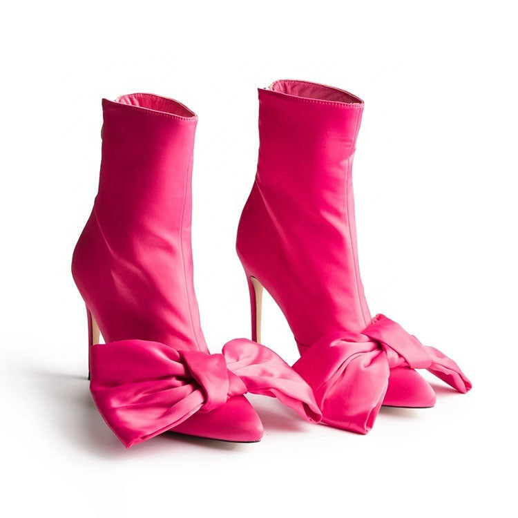 Bowknot High Heeled Boots