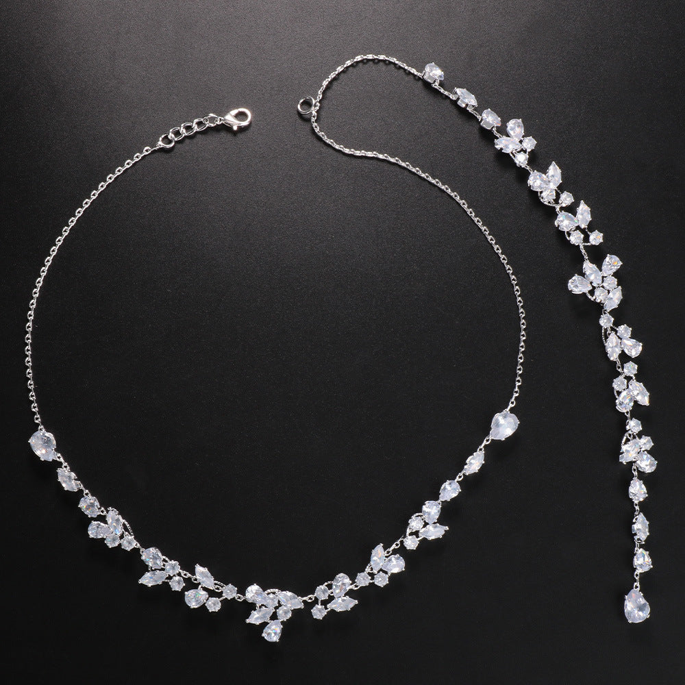 Leaf Diamond Back Necklace