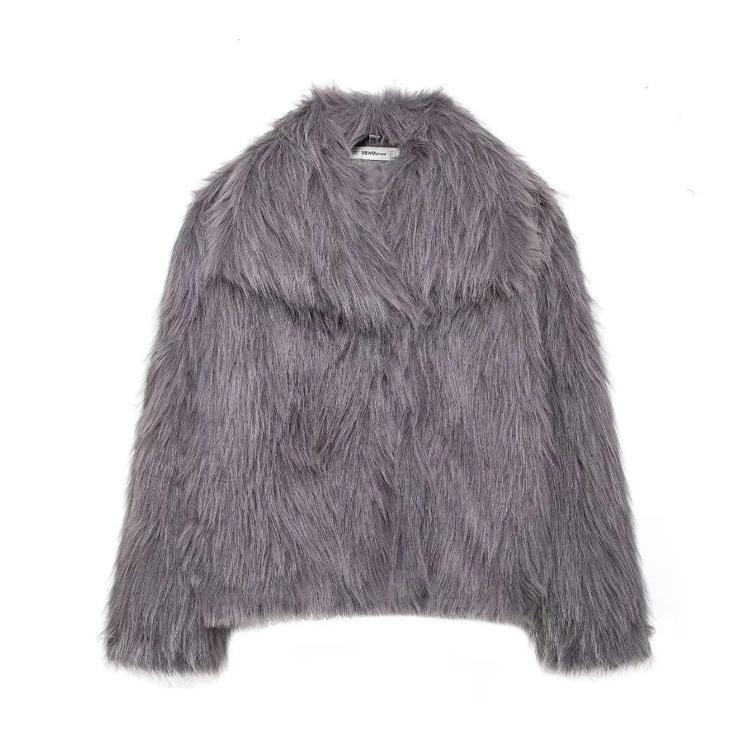 Faux Fur Fluffy Short Jacket