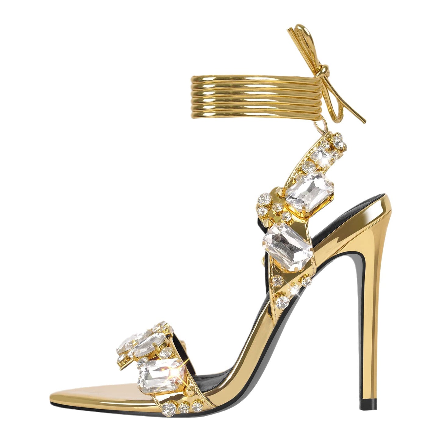 Rhinestone Wrap Stiletto Heels