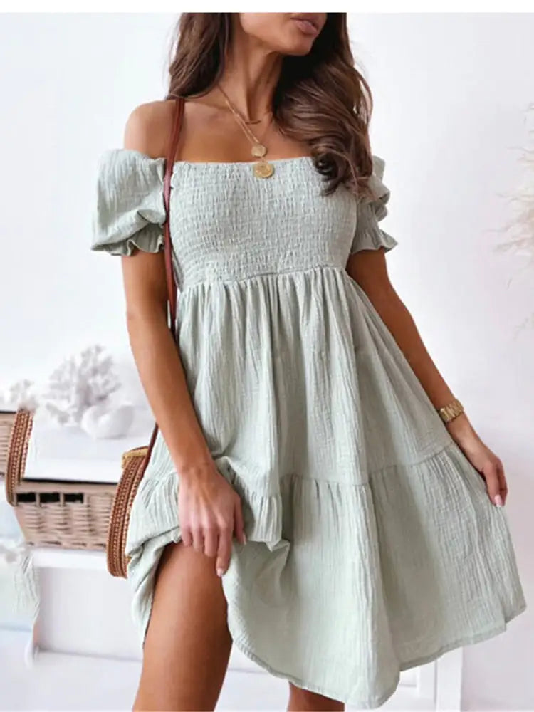 Off-the-shoulder Ruffle Dress