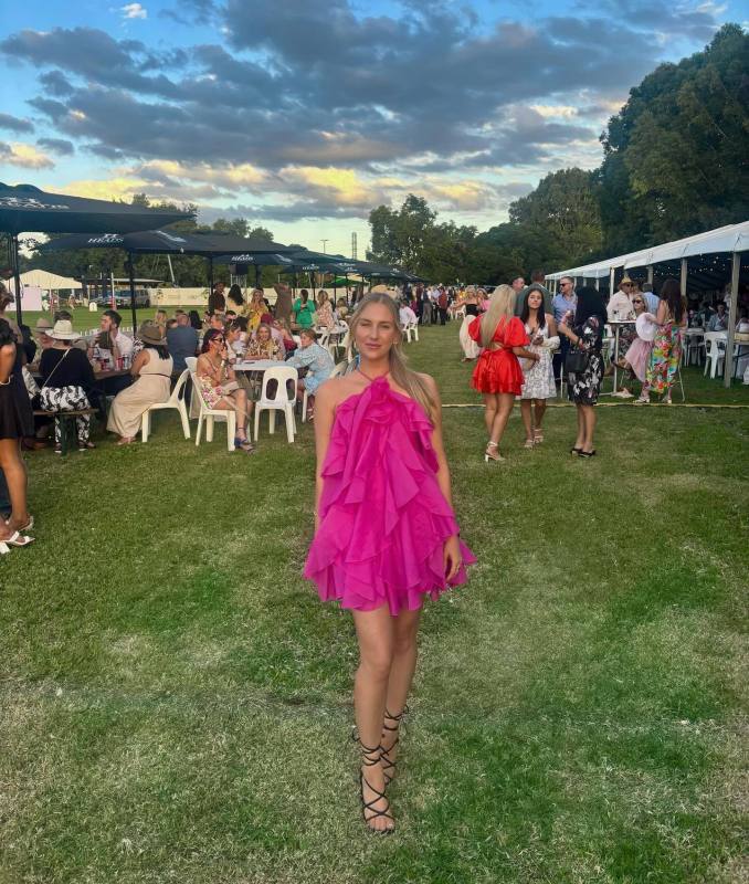 3D Flower Halter-neck Suspender Short Dress