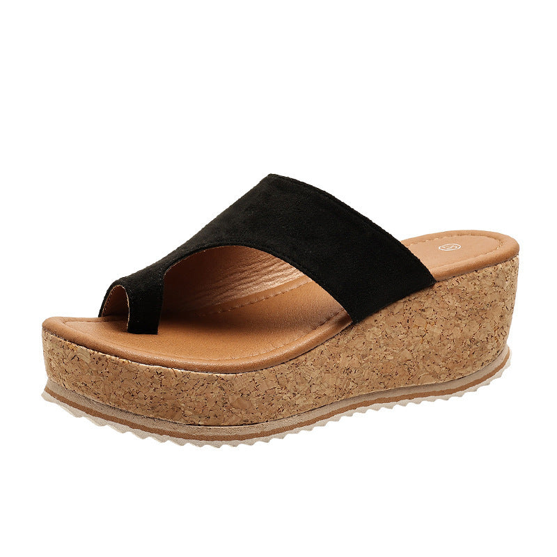 Fish Mouth Open-toe Wedge Sandals