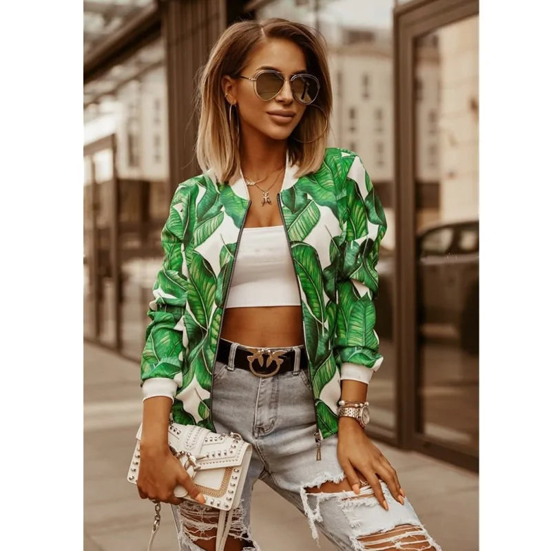 Floral Print Long Sleeve Jacket