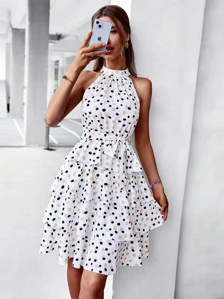 Polka-dot Ruffle Dress