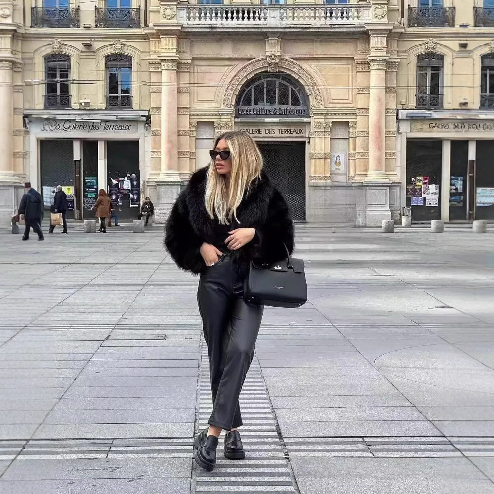 Faux Fur Fluffy Short Jacket