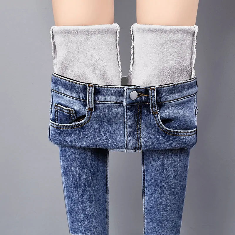 Fleece-lined Denim Jeans