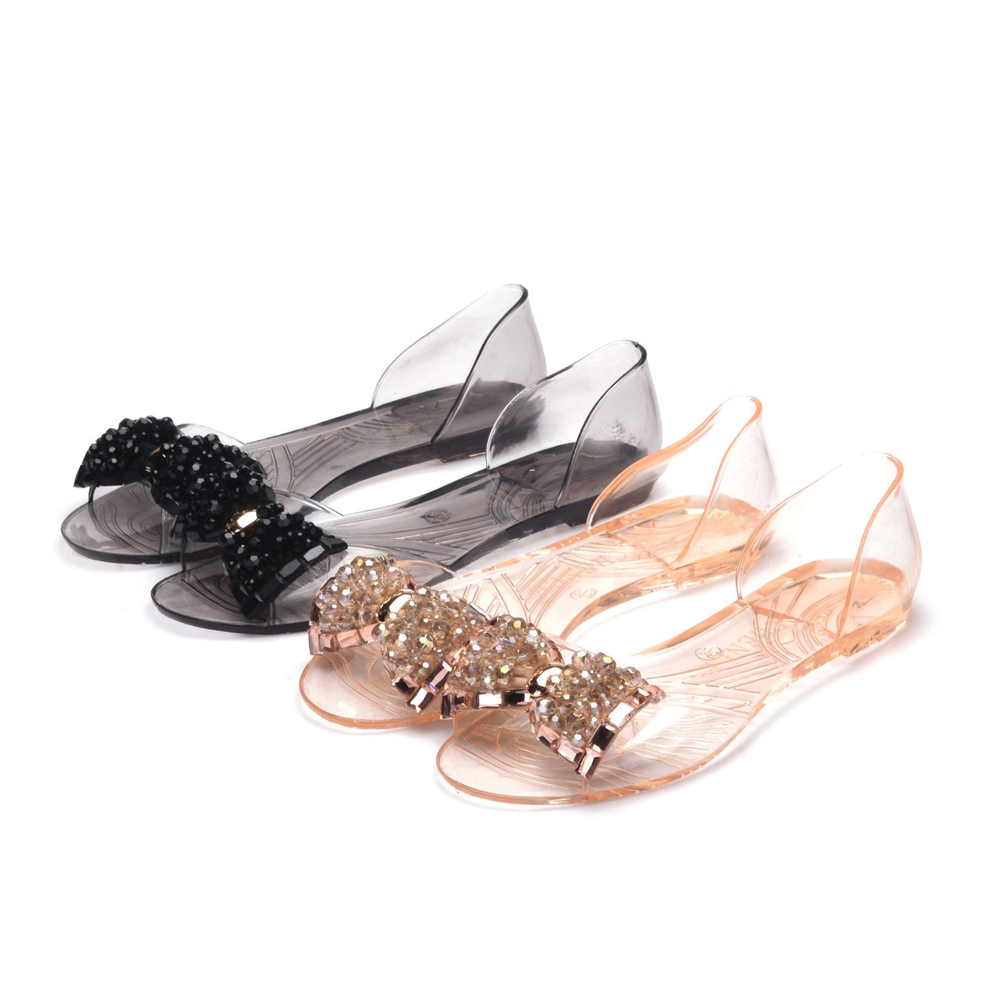 Transparente flache Jelly-Schuhe