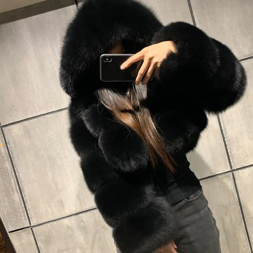 Faux Fur Short Cropped Jacket