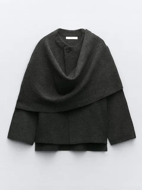 Knitted Cape Coat