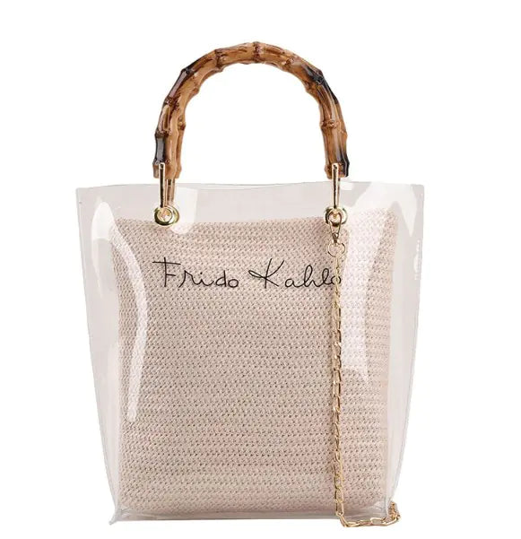 Transparent Sequin Jelly Tote Handbag