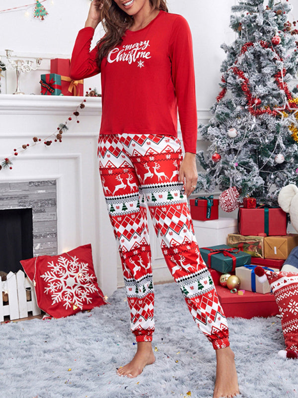 Christmas Print Comfortable  Two-piece Homewear Set