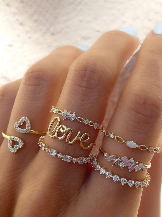 Love 7-piece Ring Set