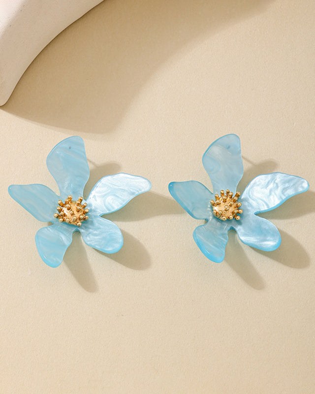 Large Irregular Flower Earrings