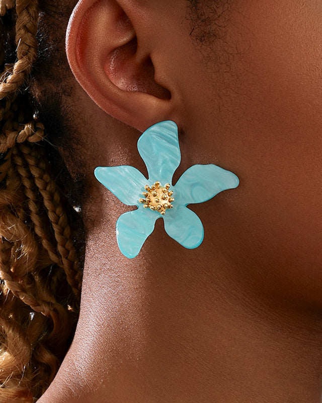 Large Irregular Flower Earrings