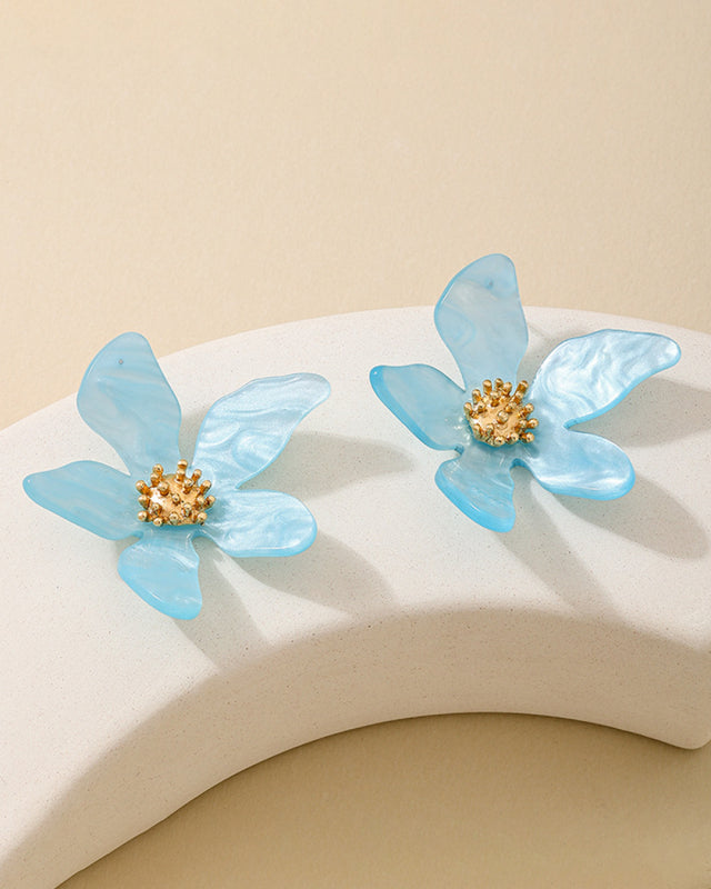 Large Irregular Flower Earrings