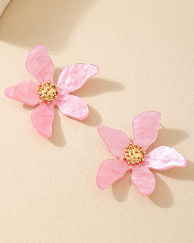 Large Irregular Flower Earrings