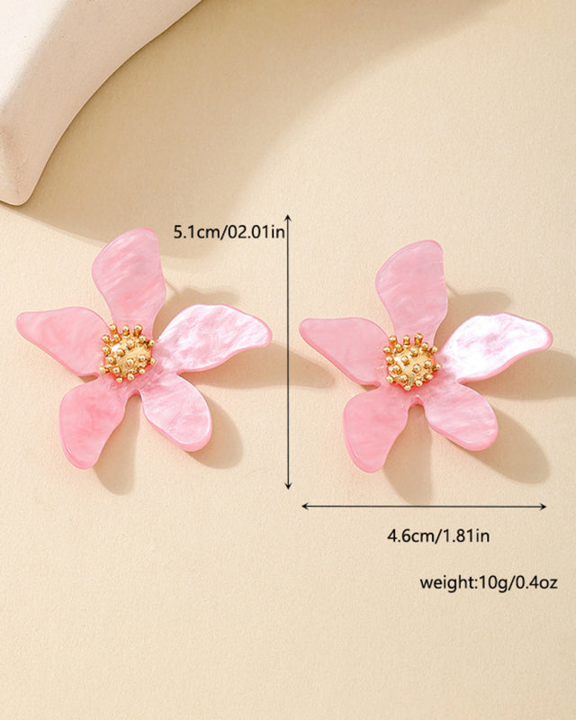 Large Irregular Flower Earrings