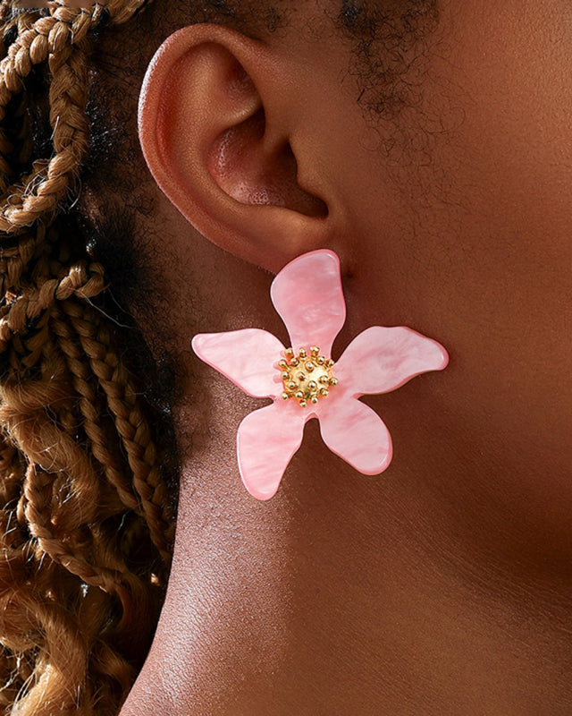 Large Irregular Flower Earrings