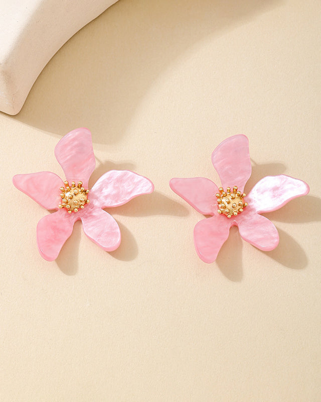 Large Irregular Flower Earrings