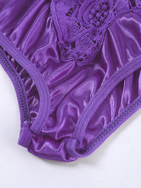 Lace Crochet Hollow Underwear Set
