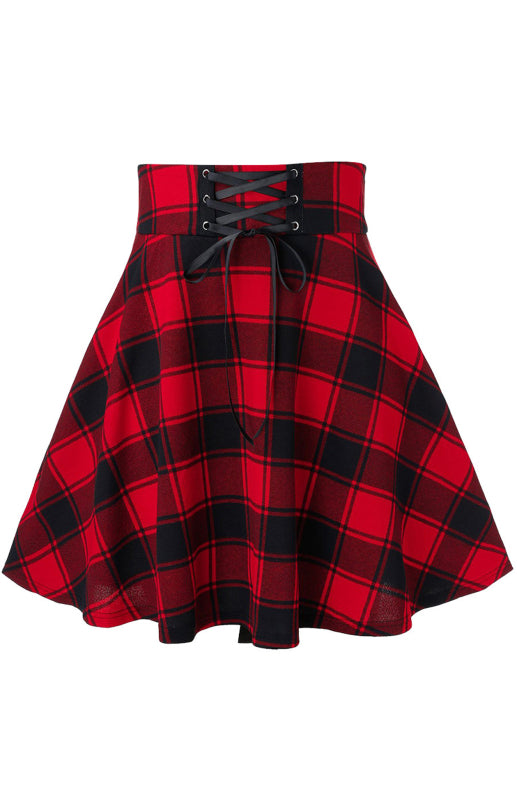 Plaid Swing Skirt - Arabella's Couture 