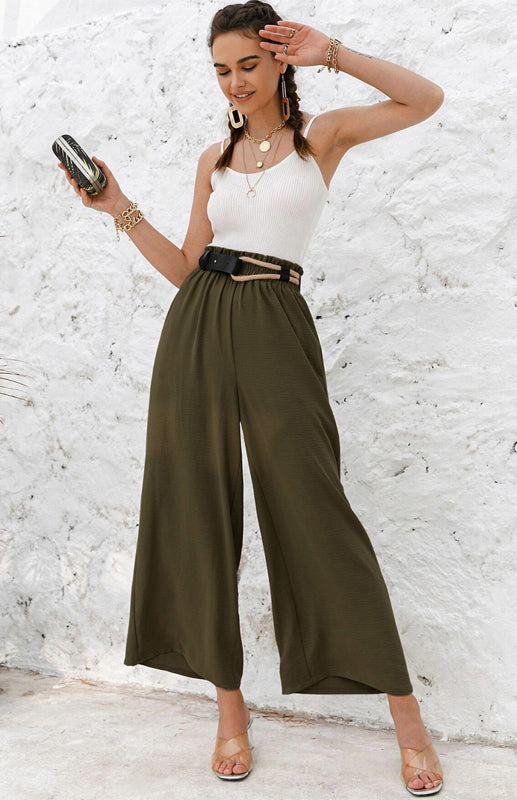 High Waist Wide Leg Trousers - Arabella's Couture 