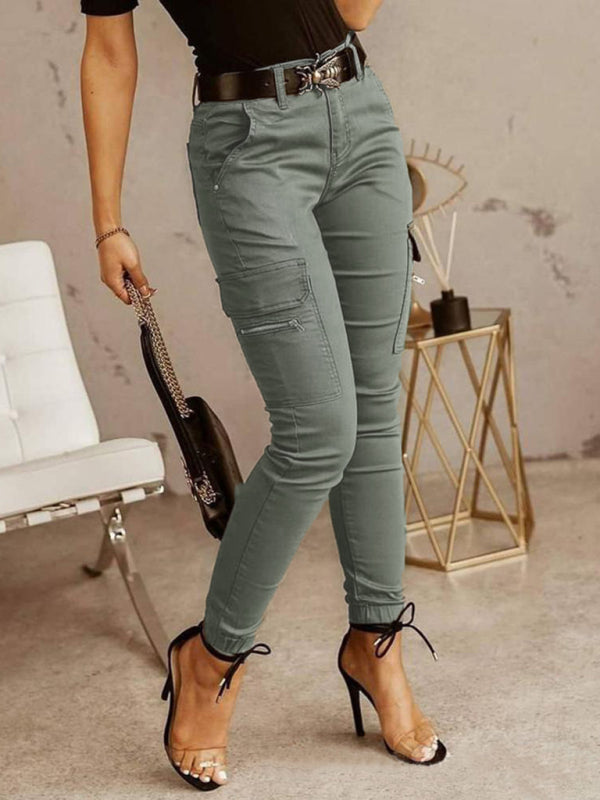 Low Waist Button Trousers - Arabella's Couture 