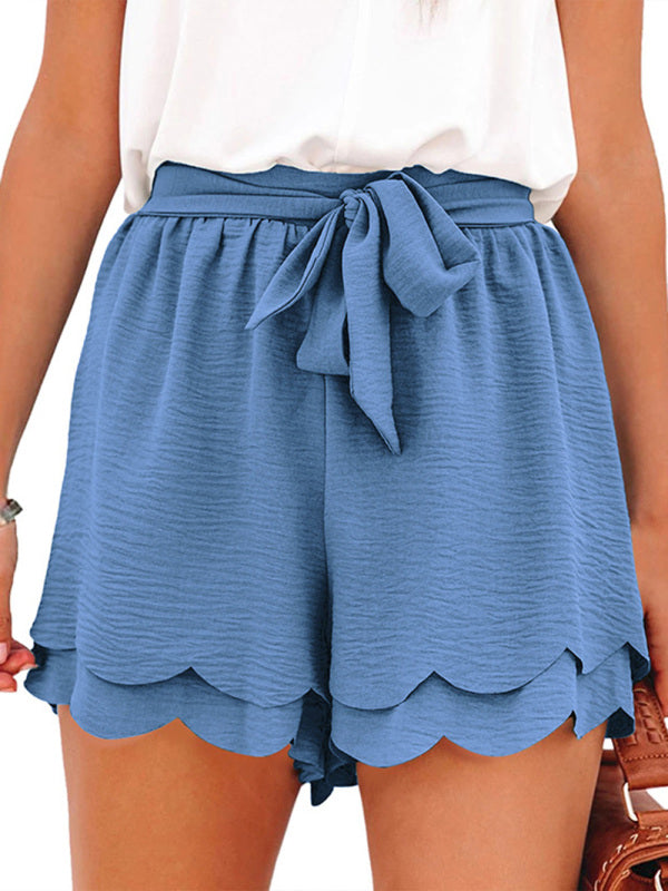 Layered Petal Hem Shorts - Arabella's Couture 