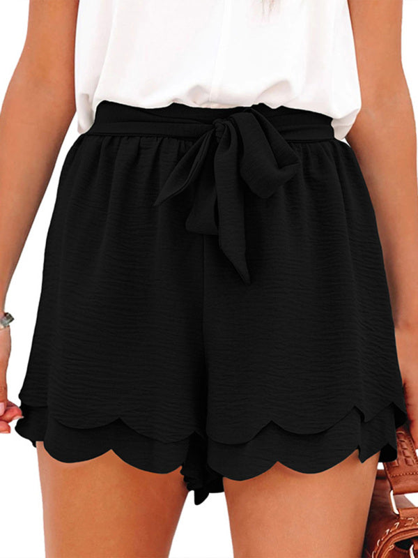 Layered Petal Hem Shorts - Arabella's Couture 