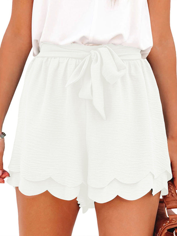 Layered Petal Hem Shorts - Arabella's Couture 