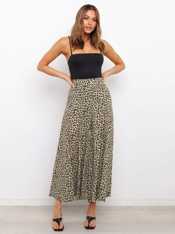 Leopard Print Wide-leg Trousers - Arabella's Couture 