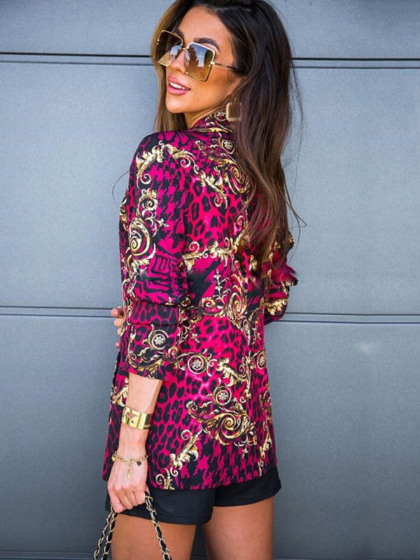 Print Long-sleeved Blazer