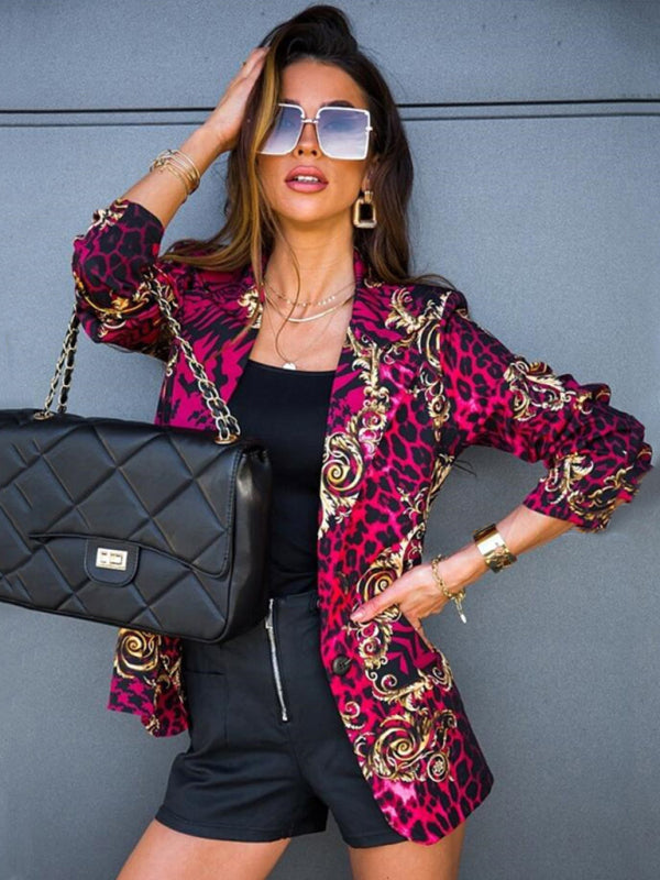 Print Long-sleeved Blazer