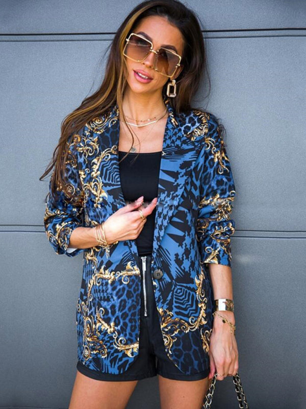 Print Long-sleeved Blazer