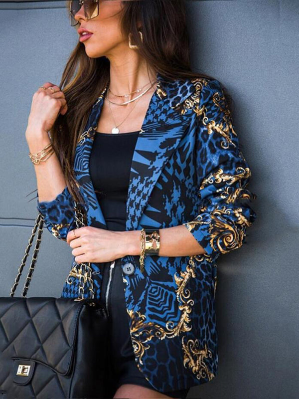 Print Long-sleeved Blazer