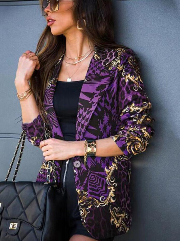 Print Long-sleeved Blazer