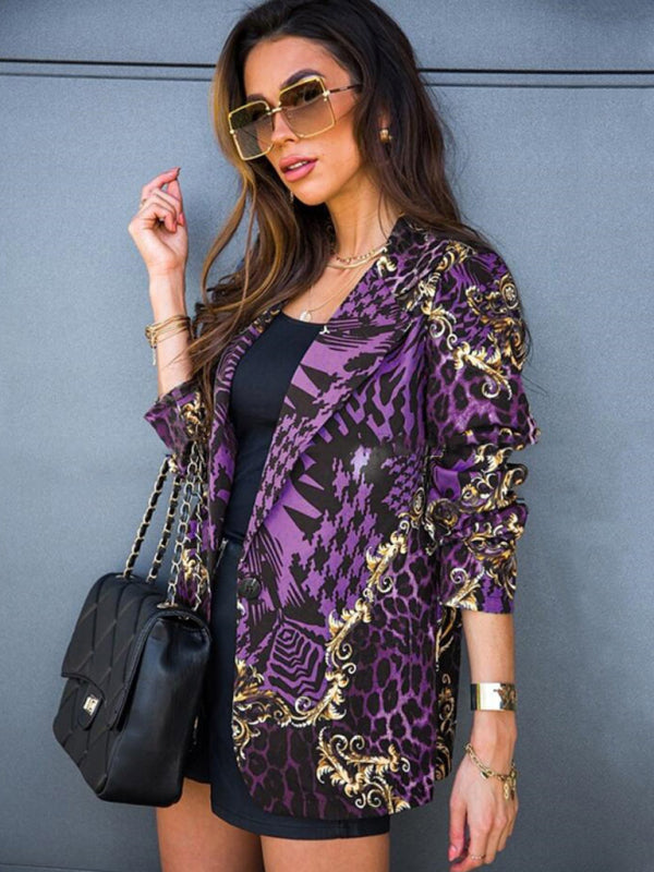 Print Long-sleeved Blazer