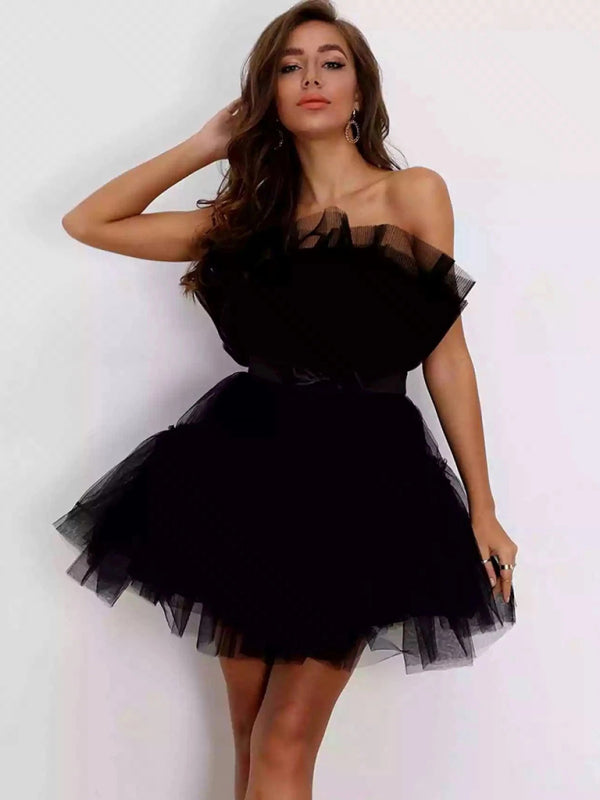 Mesh Tutu Skirt Style Dress - Arabella's Couture 