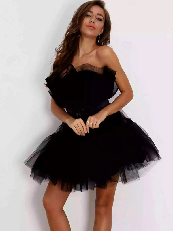 Mesh Tutu Skirt Style Dress - Arabella's Couture 