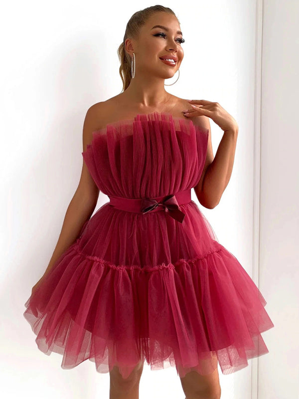 Mesh Tutu Skirt Style Dress - Arabella's Couture 