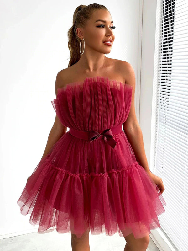 Mesh Tutu Skirt Style Dress - Arabella's Couture 