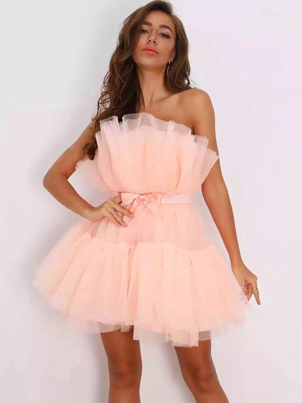 Mesh Tutu Skirt Style Dress - Arabella's Couture 