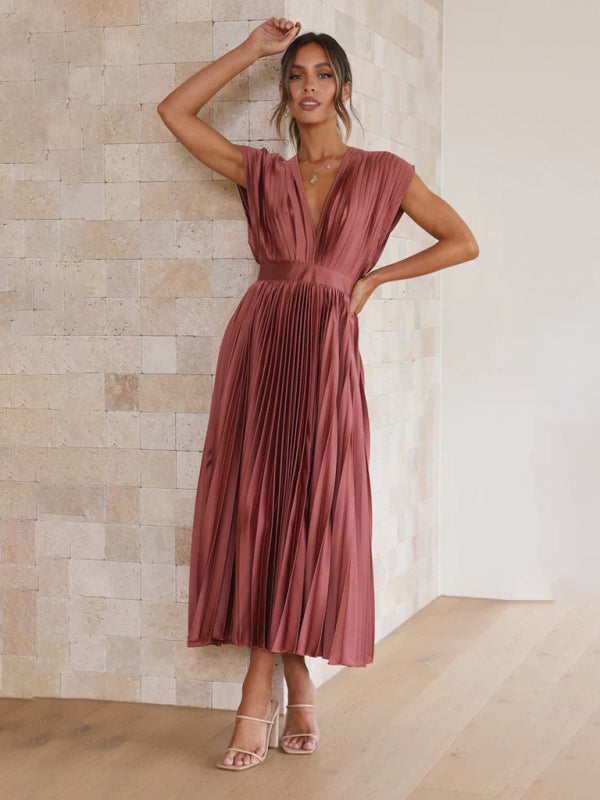 Pleated Sleeveless Dress